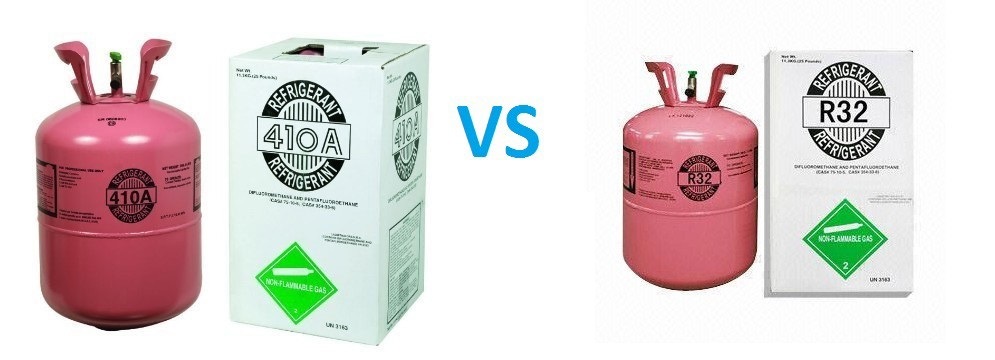 Sự khác biệt giữa gas  R32 và gas R410